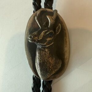 Tony Sanchez Sterling Silver Pronghorn Antelope Bolo Tie